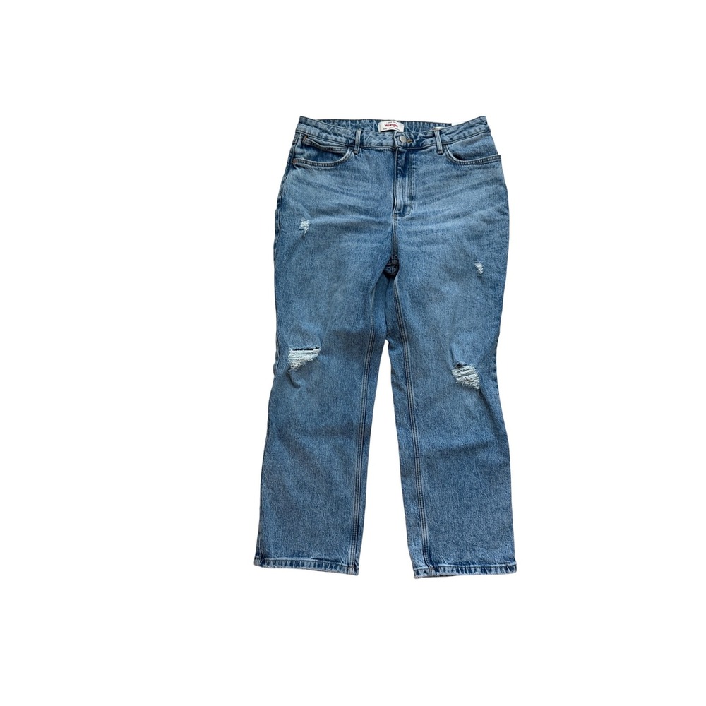 WRANGLER Womens Jeans Rodeo High Rise Straight Crop Distressed‎ Western 14/32